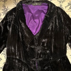 Vintage Black Velvet Coat